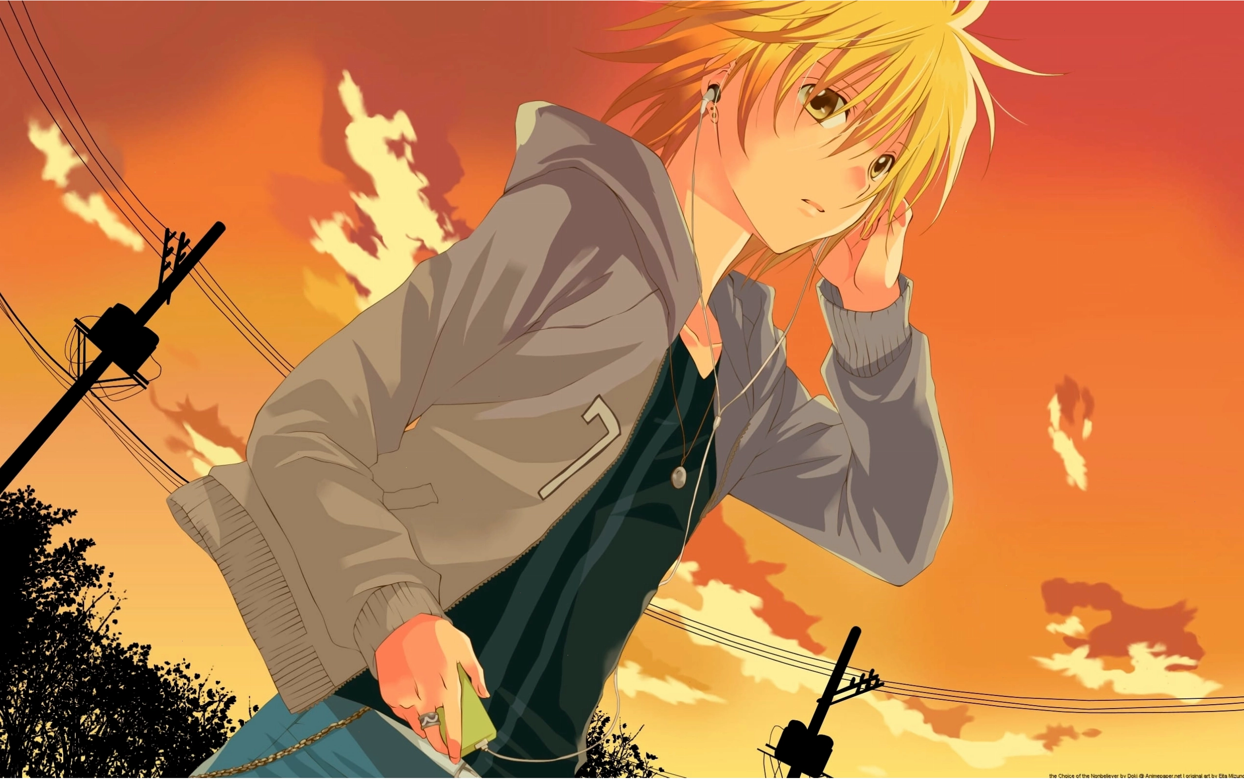 Hình ảnh anime ngầu đẹp trai với trang phục ấn tượng