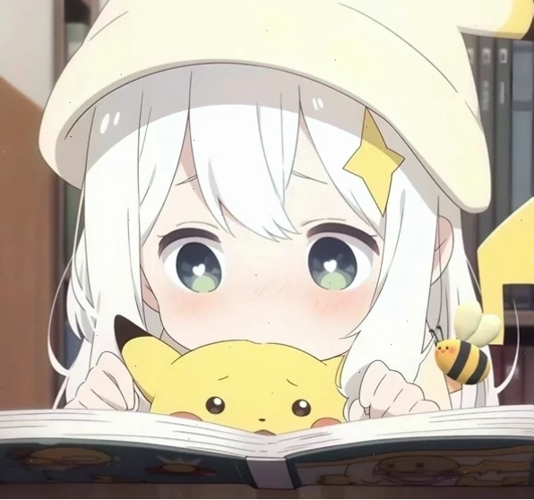 Hình ảnh cô gái cute chibi với đôi mắt to tròn và nụ cười rạng rỡ