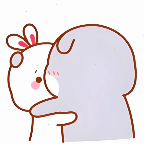 Hình ảnh meme ôm cute thể hiện sự gắn bó