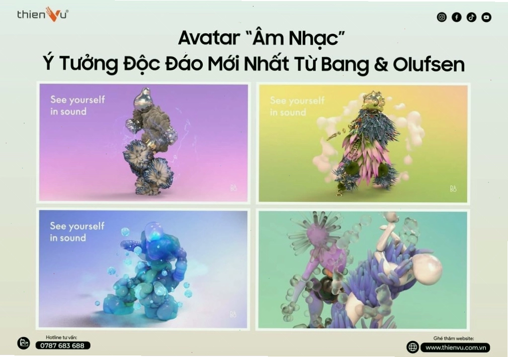 Hình ảnh quảng bá sản phẩm âm thanh Bang & Olufsen