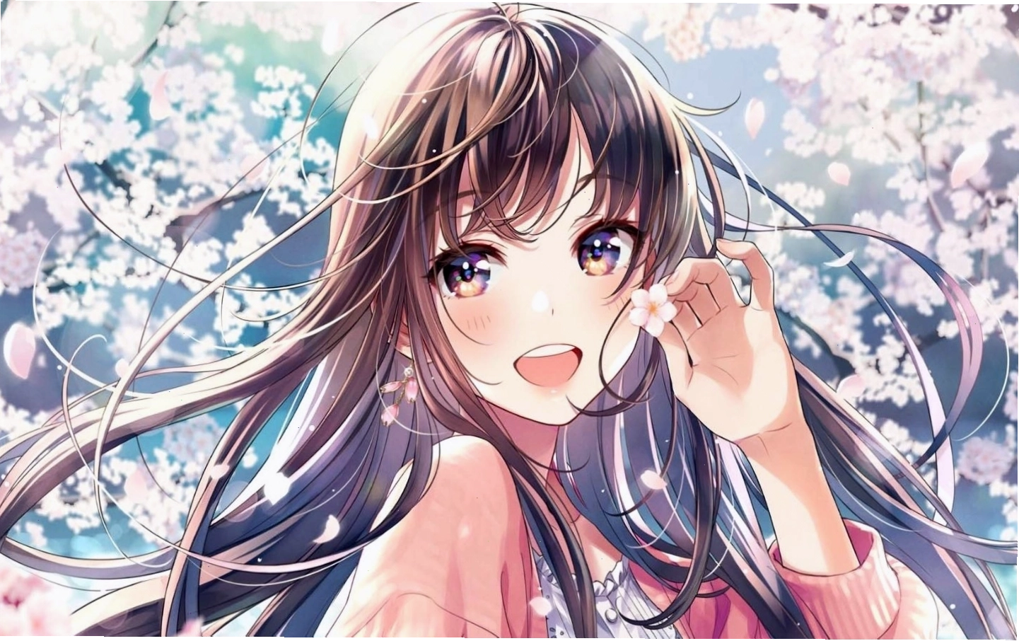 Hình nền anime cute đáng yêu với gam màu tươi sáng