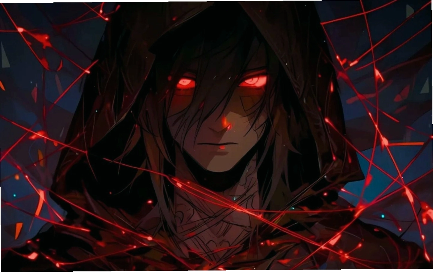 Hình nền anime ma mị, lạnh lùng với đôi mắt bí ẩn