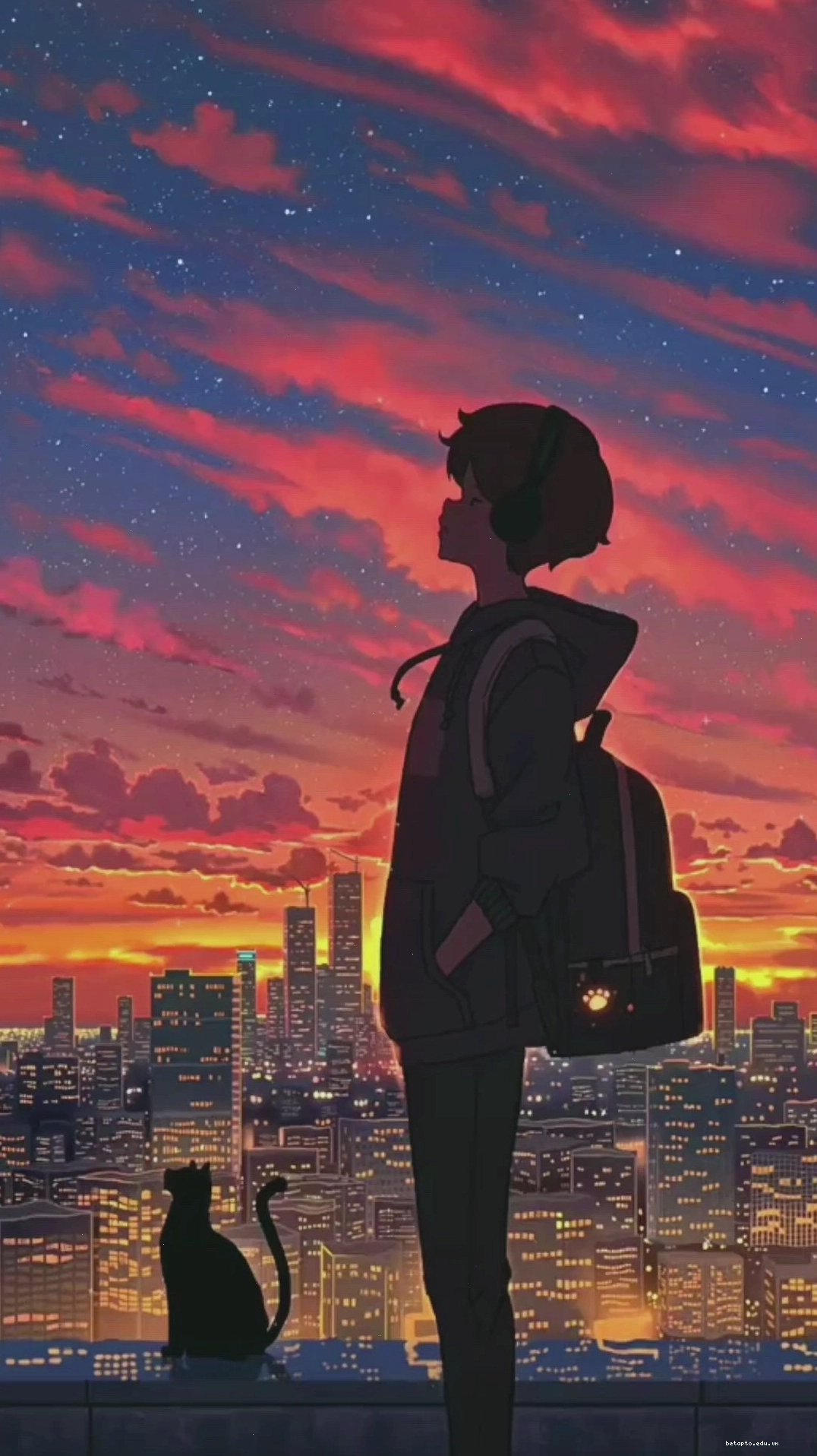 Hình nền động phong cảnh Anime chill