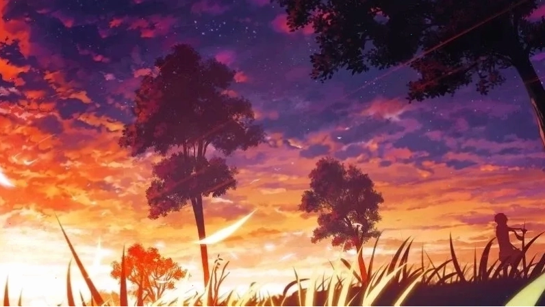 Hình nền phong cảnh anime dễ thương, tạo không gian sinh động