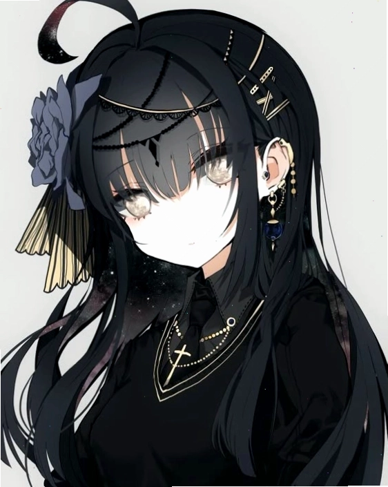 Hình vẽ anime cô gái tóc hồng