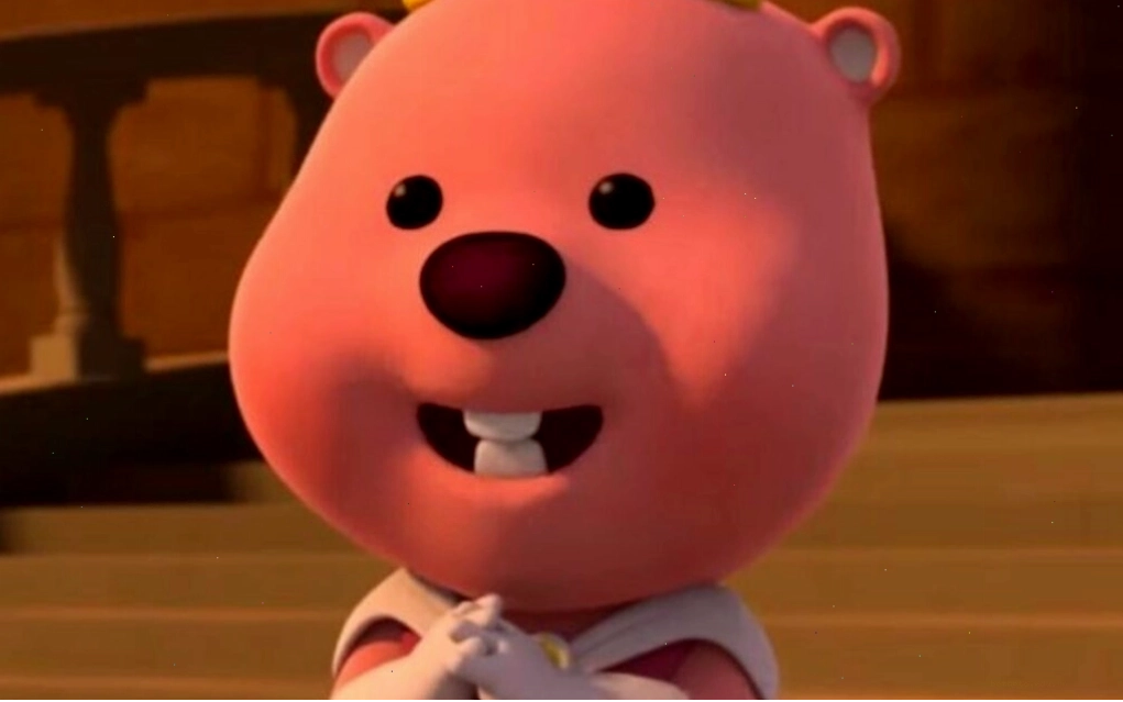Loopy meme với biểu cảm buồn bã, đáng yêu