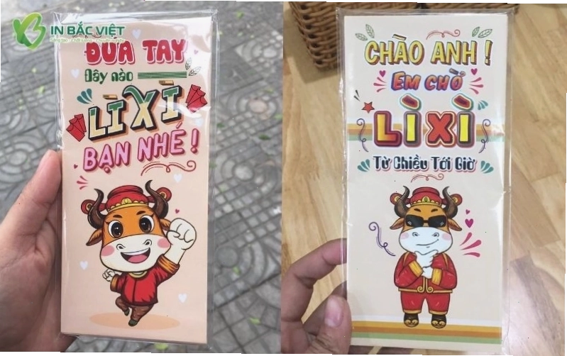 Mẫu lì xì meme hình con giáp dễ thương với thiết kế vui nhộn