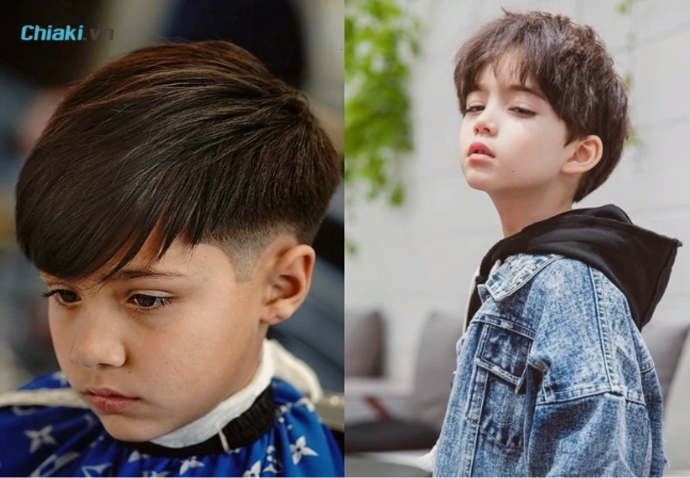 Mẫu tóc bé trai để mái dễ thương