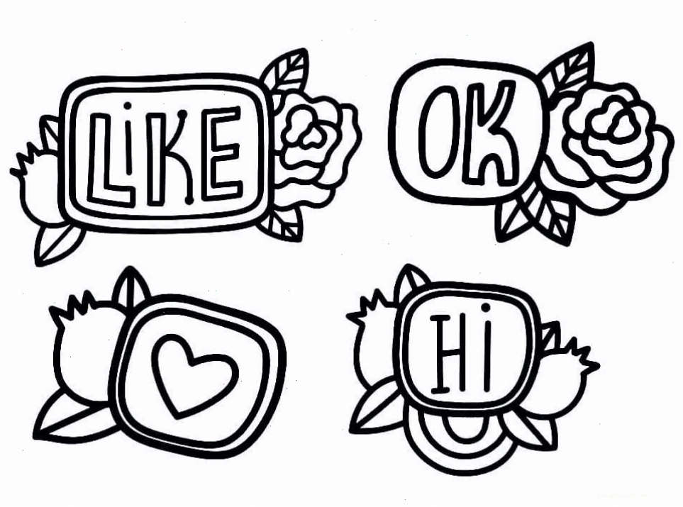 Mẫu tranh tô màu sticker dán đơn giản và dễ thương