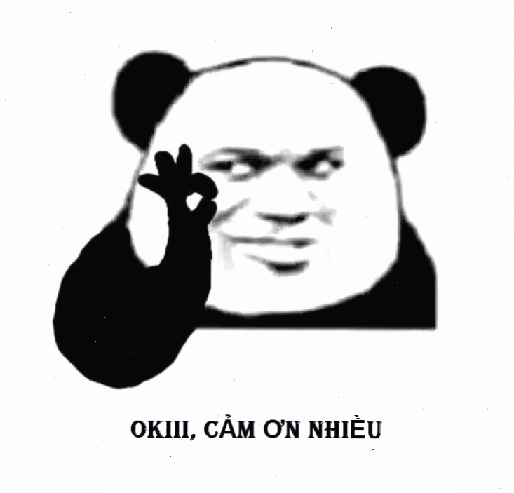 Meme cảm ơn với biểu cảm "oki" thể hiện sự chấp nhận và biết ơn