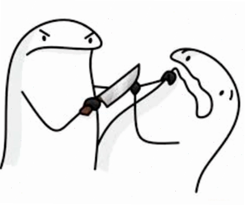 Meme đánh nhau hình vẽ nhân vật đang thể hiện cảm xúc