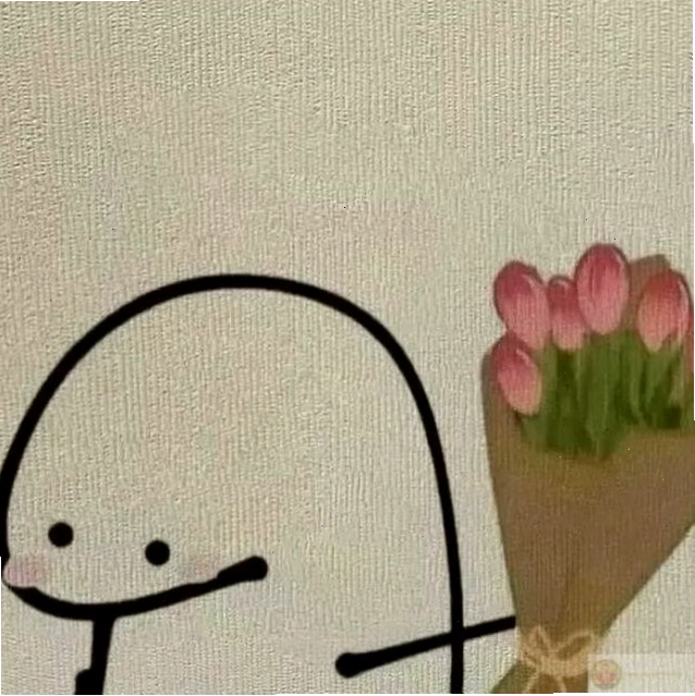 Meme tặng hoa tulip theo phong cách hài hước