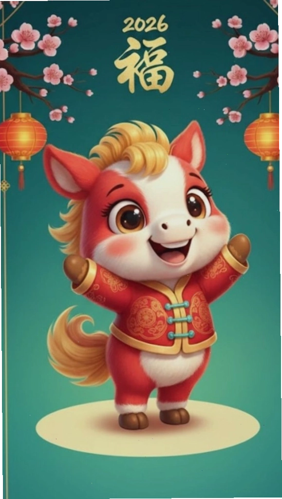 Ngựa thần chúc Phúc xuân Bính Ngọ 2026