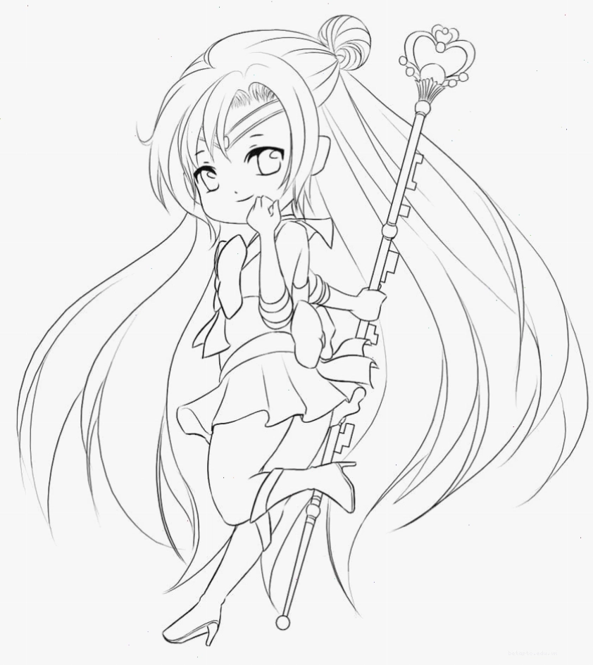 Nhân vật anime cute và đáng yêu với nhiều chi tiết nhỏ