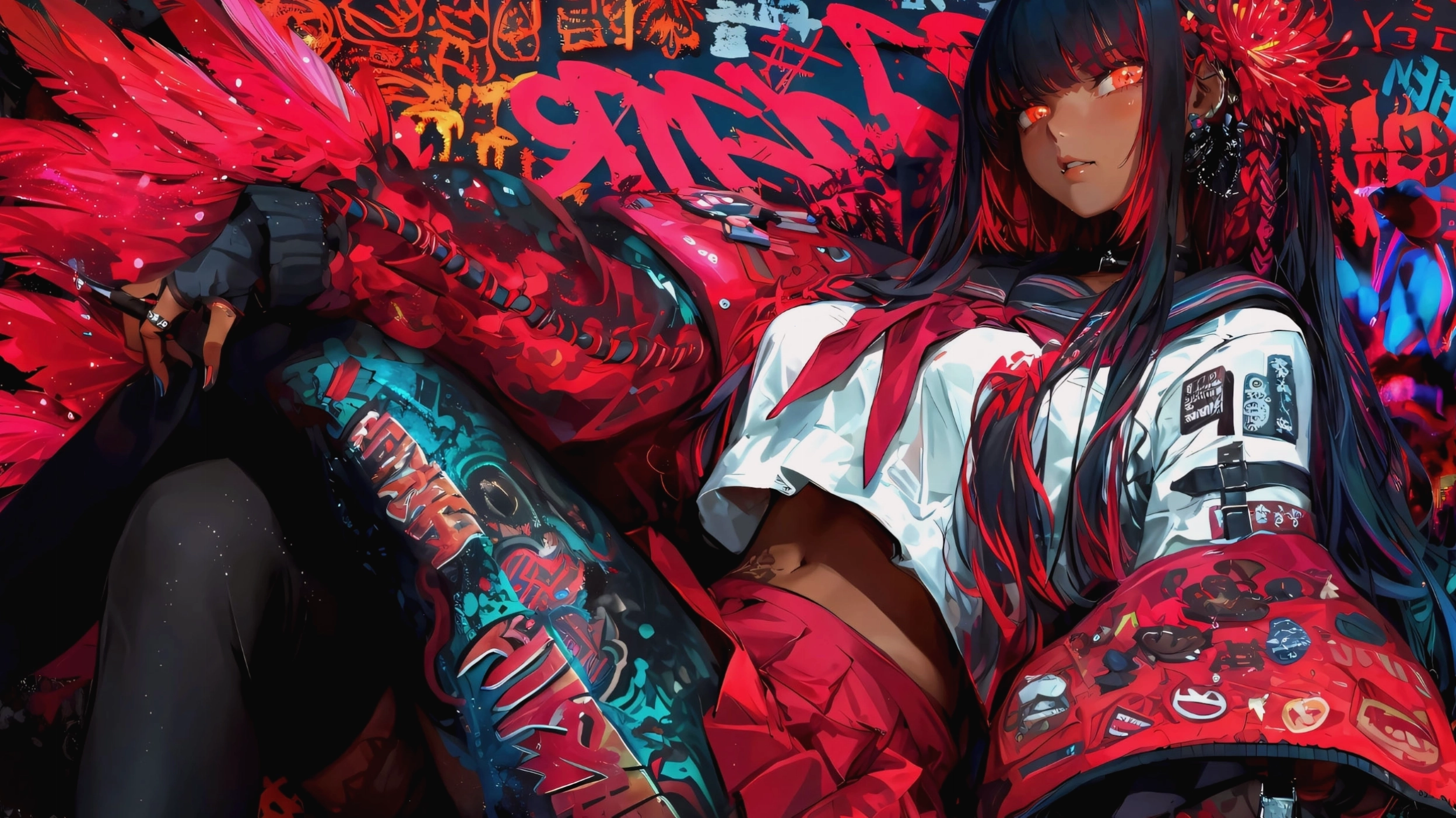 Phong cảnh núi non hùng vĩ trong ảnh anime 4K chất lượng cao