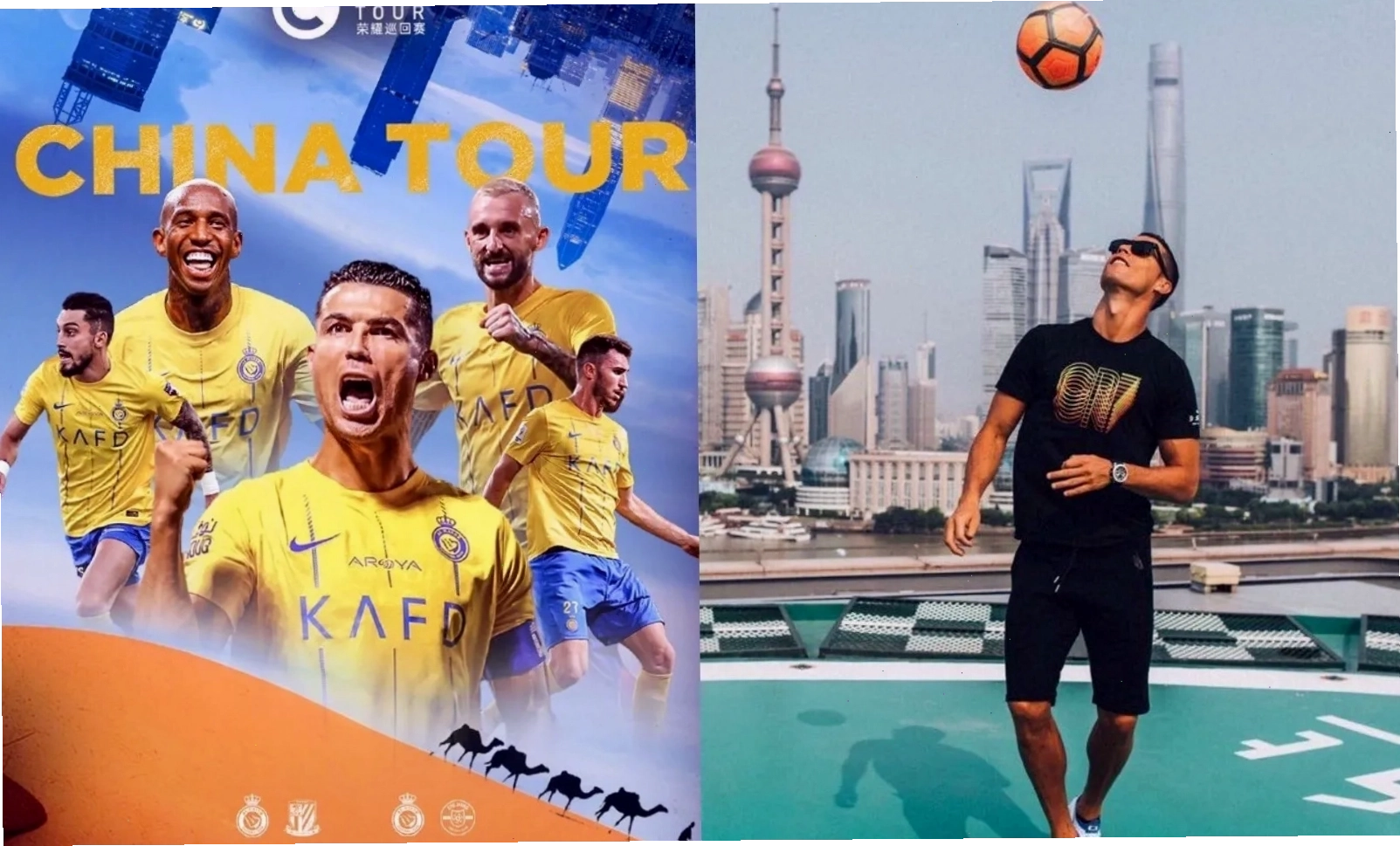 Ronaldo trong một sự kiện tại Trung Quốc, thu hút sự chú ý lớn