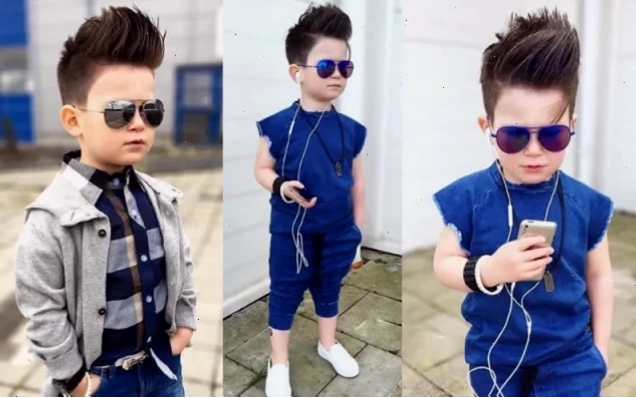Tóc Pompadour ngắn tạo kiểu sành điệu cho bé trai