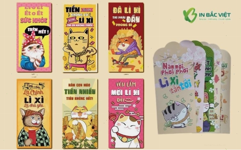 Tổng hợp bao lì xì meme hình mèo dễ thương với câu nói bá đạo
