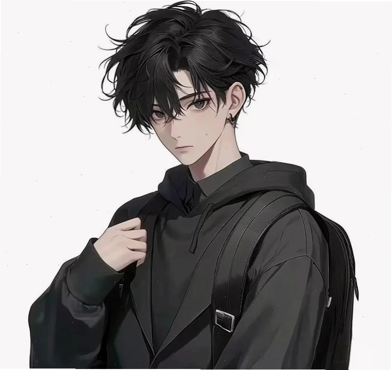 Tranh tô màu anime nam với phong cách lạnh lùng nhưng đáng yêu