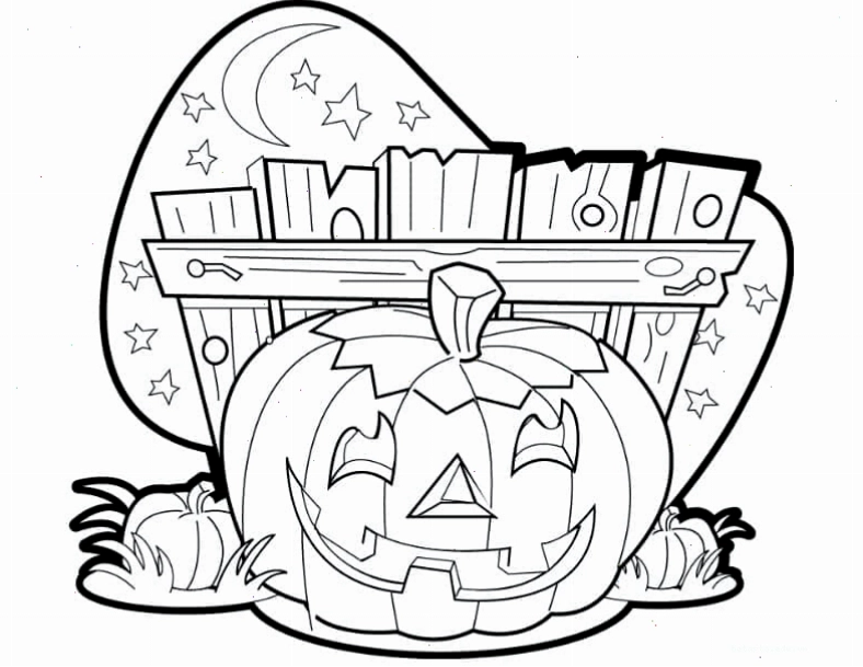 Tranh tô màu bí ngô Halloween