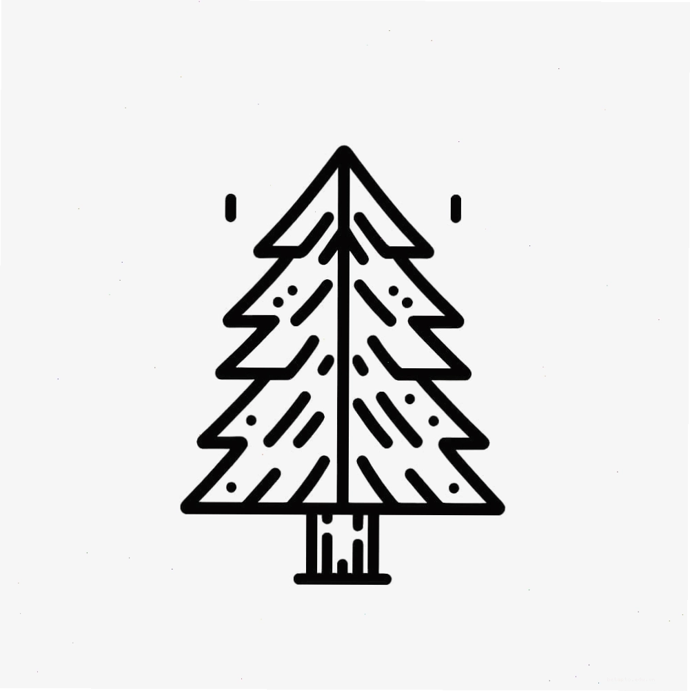 Tranh tô màu cây thông Noel có thêm hộp quà đơn giản