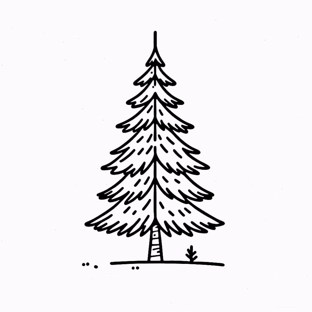 Tranh tô màu cây thông Noel giống thật