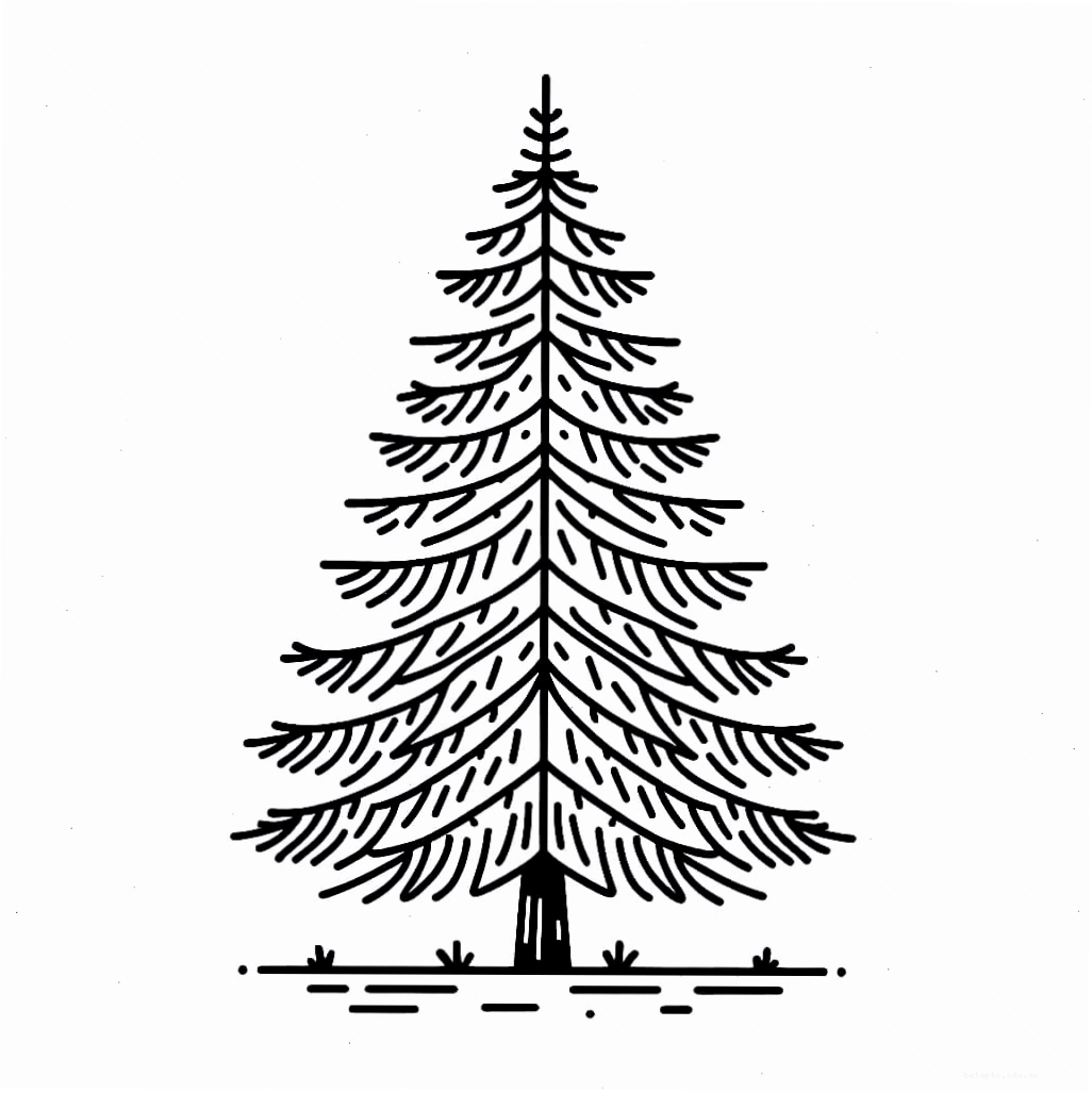 Tranh tô màu cây thông Noel rất dễ dàng cho trẻ nhỏ