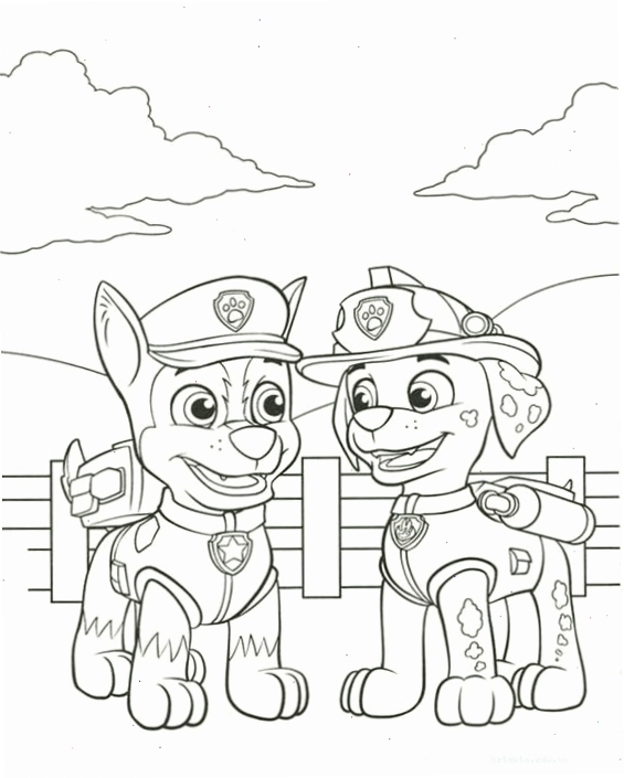 Tranh tô màu Chase, chú chó cảnh sát Paw Patrol dũng mãnh