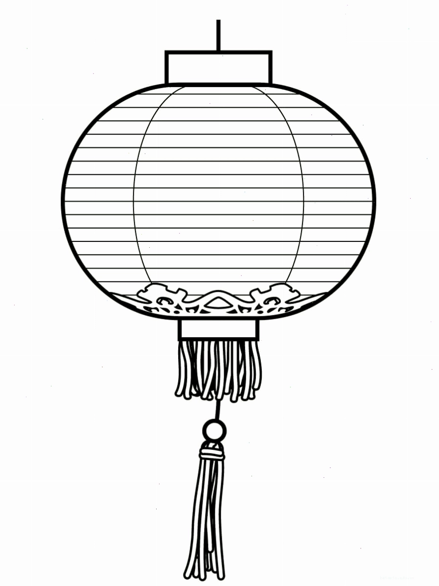 Tranh tô màu chiếc đèn lồng Trung Thu