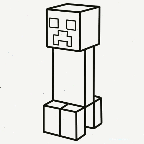 Tranh tô màu Creeper trong thế giới Minecraft theo phong cách Hiha