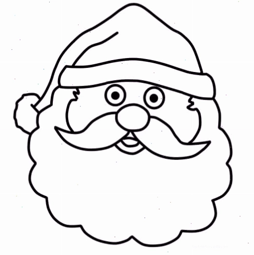 Tranh tô màu khuôn mặt ông già Noel