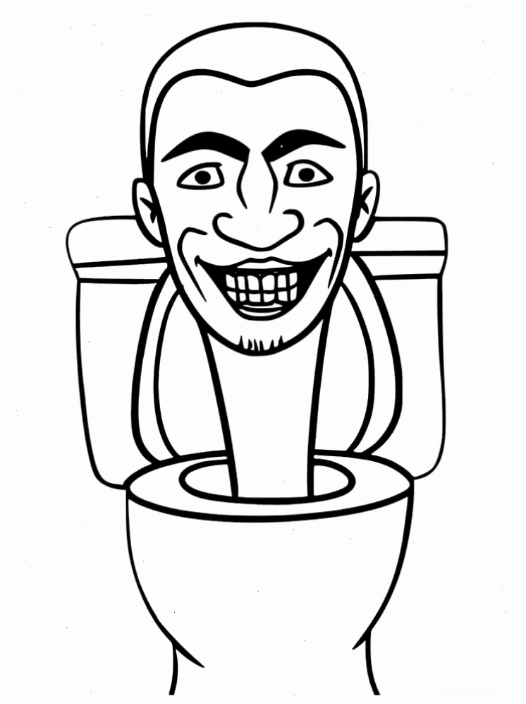 Tranh tô màu Skibidi Toilet kỳ lạ