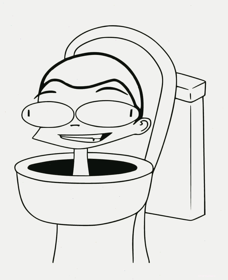 Tranh tô màu Skibidi Toilet ngốc nghếch
