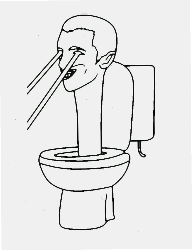 Tranh tô màu Skibidi Toilet tấn công