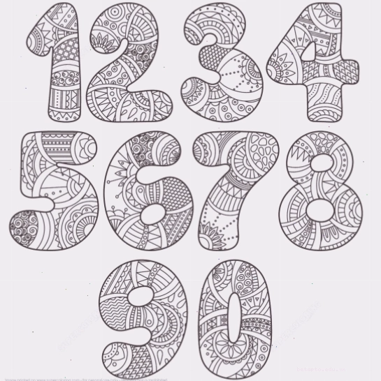 Tranh tô màu số 8 theo phong cách Zentangle với nhiều họa tiết phức tạp