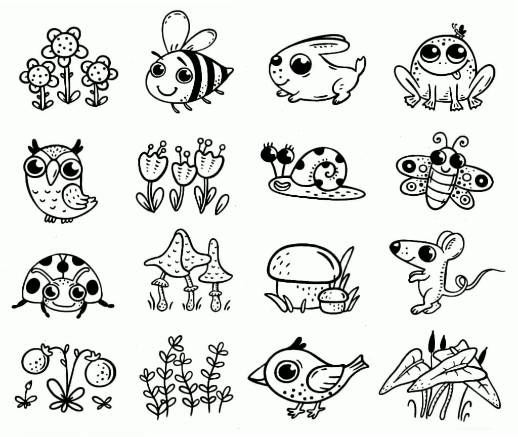 Tranh tô màu sticker ngộ nghĩnh với các biểu cảm hài hước