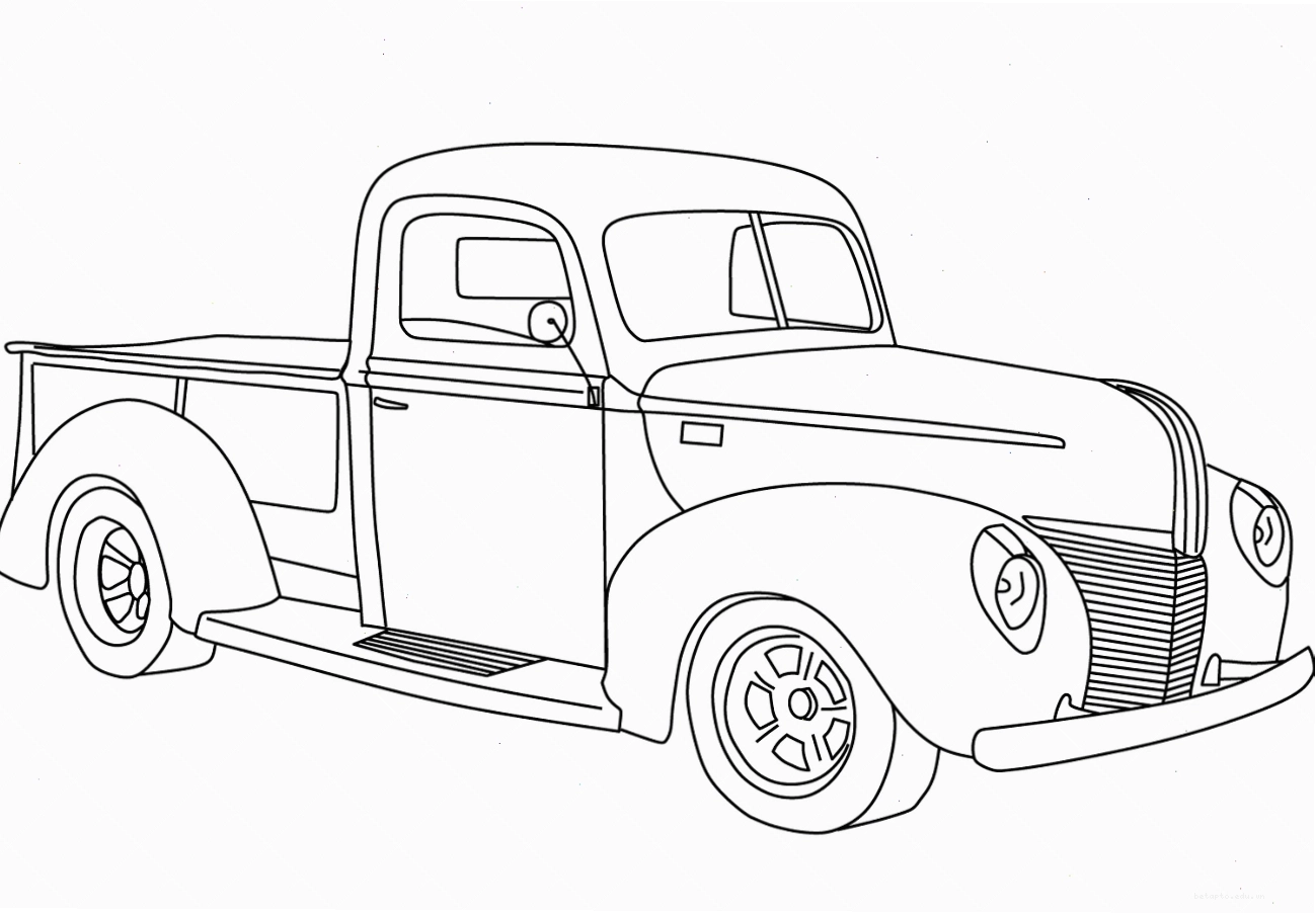 Tranh tô màu xe bán tải Ford 1940