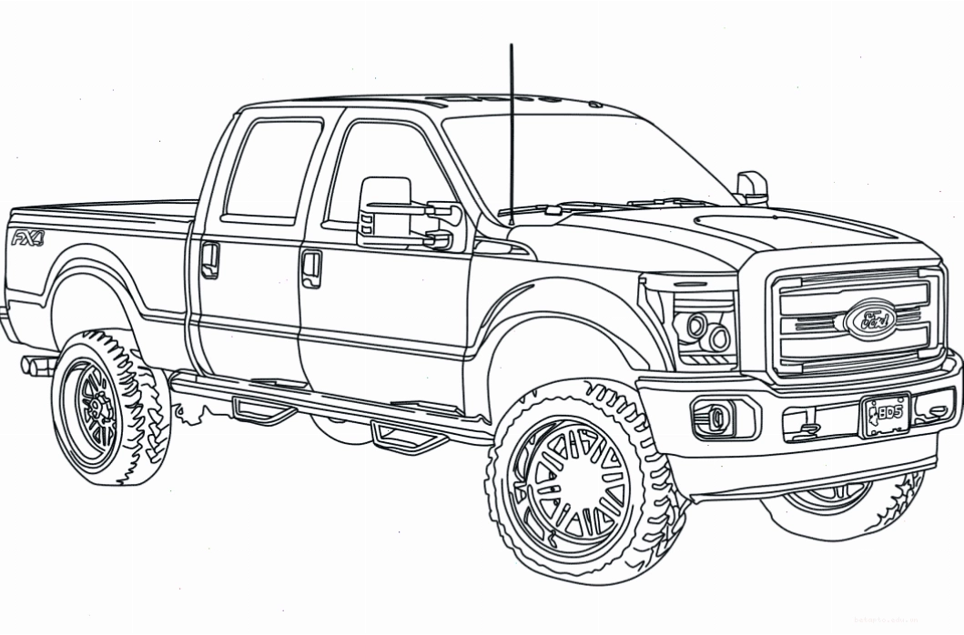Tranh tô màu xe bán tải Ford F250