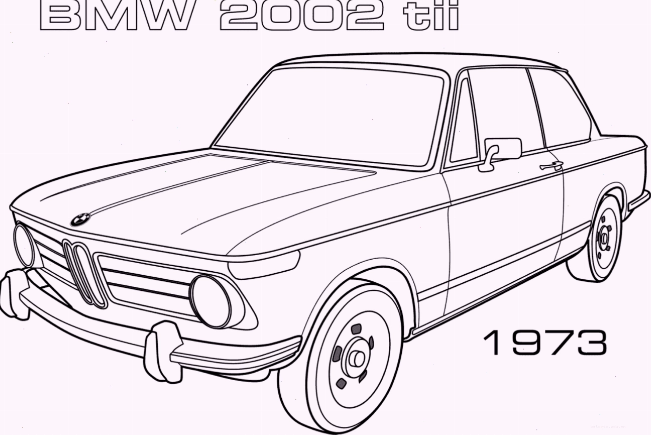 Tranh tô màu xe BMW 2002tii 1973
