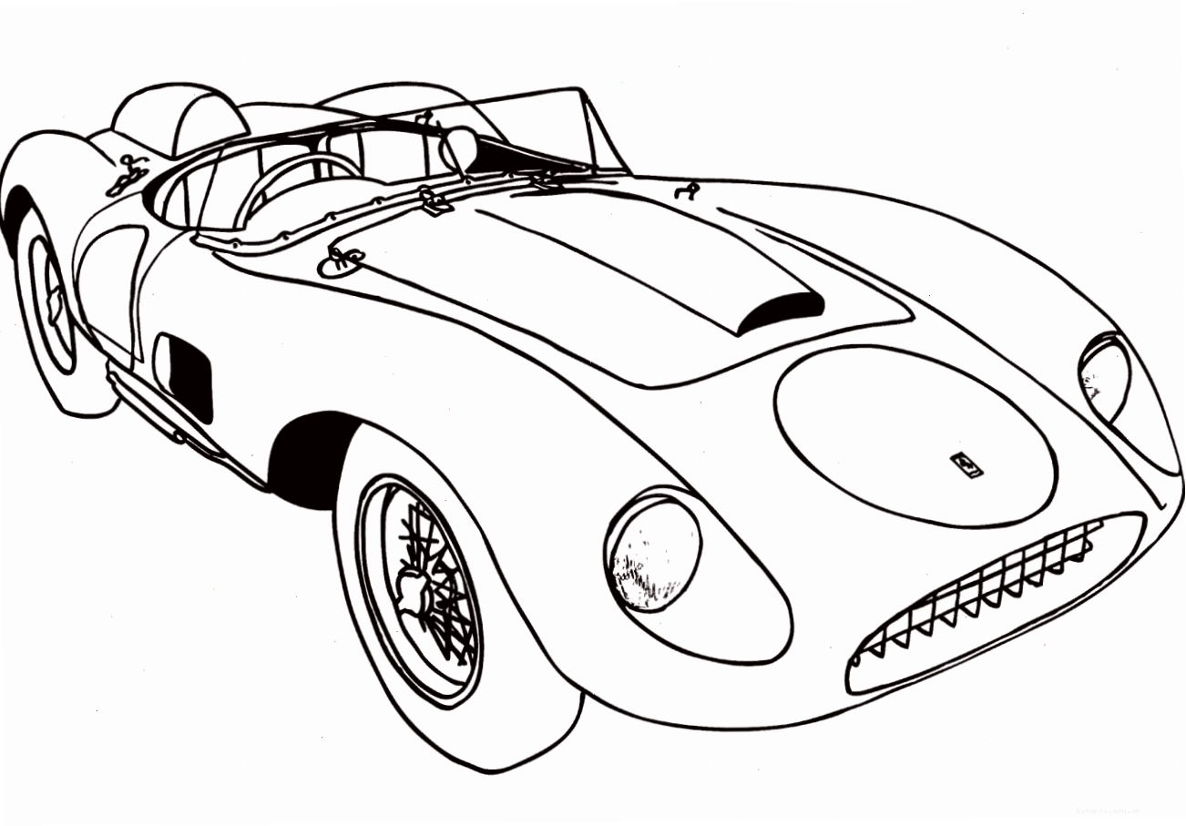 Tranh tô màu xe Ferrari cổ điển