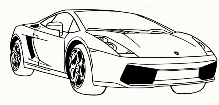 Tranh tô màu xe Lamborghini Gallardo thể thao