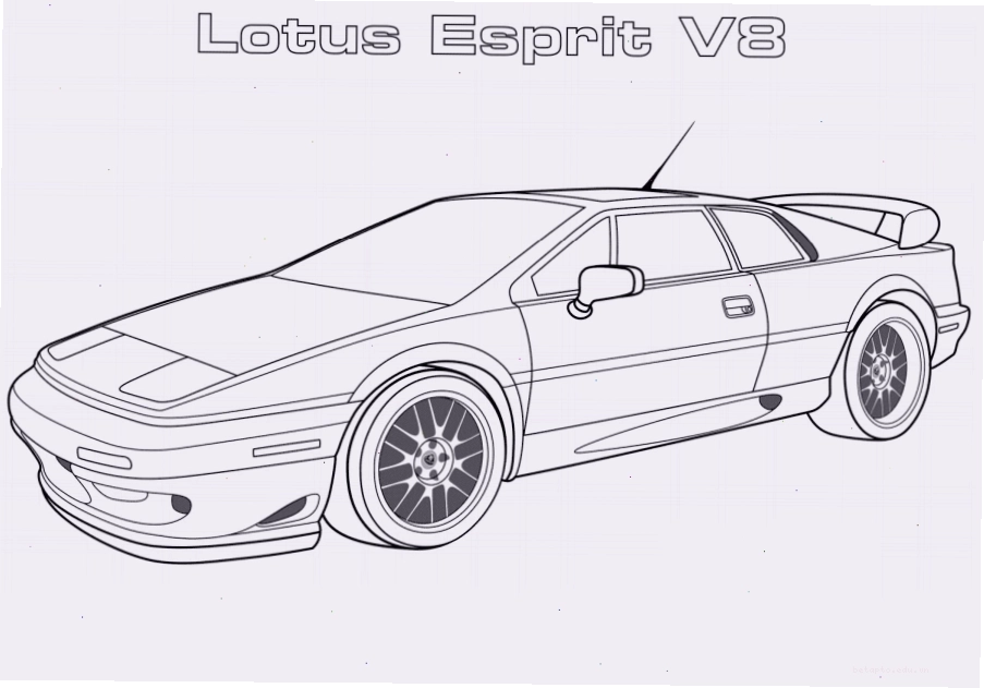 Tranh tô màu xe Lotus Esprit V8