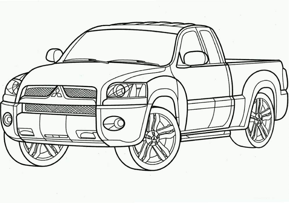 Tranh tô màu xe Mitsubishi Raider XLS 2006