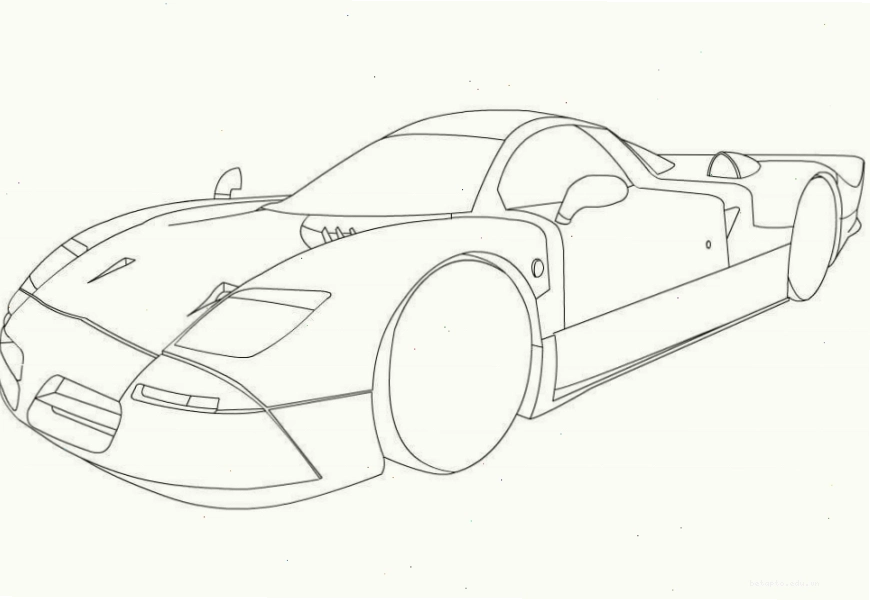 Tranh tô màu xe Nissan R390