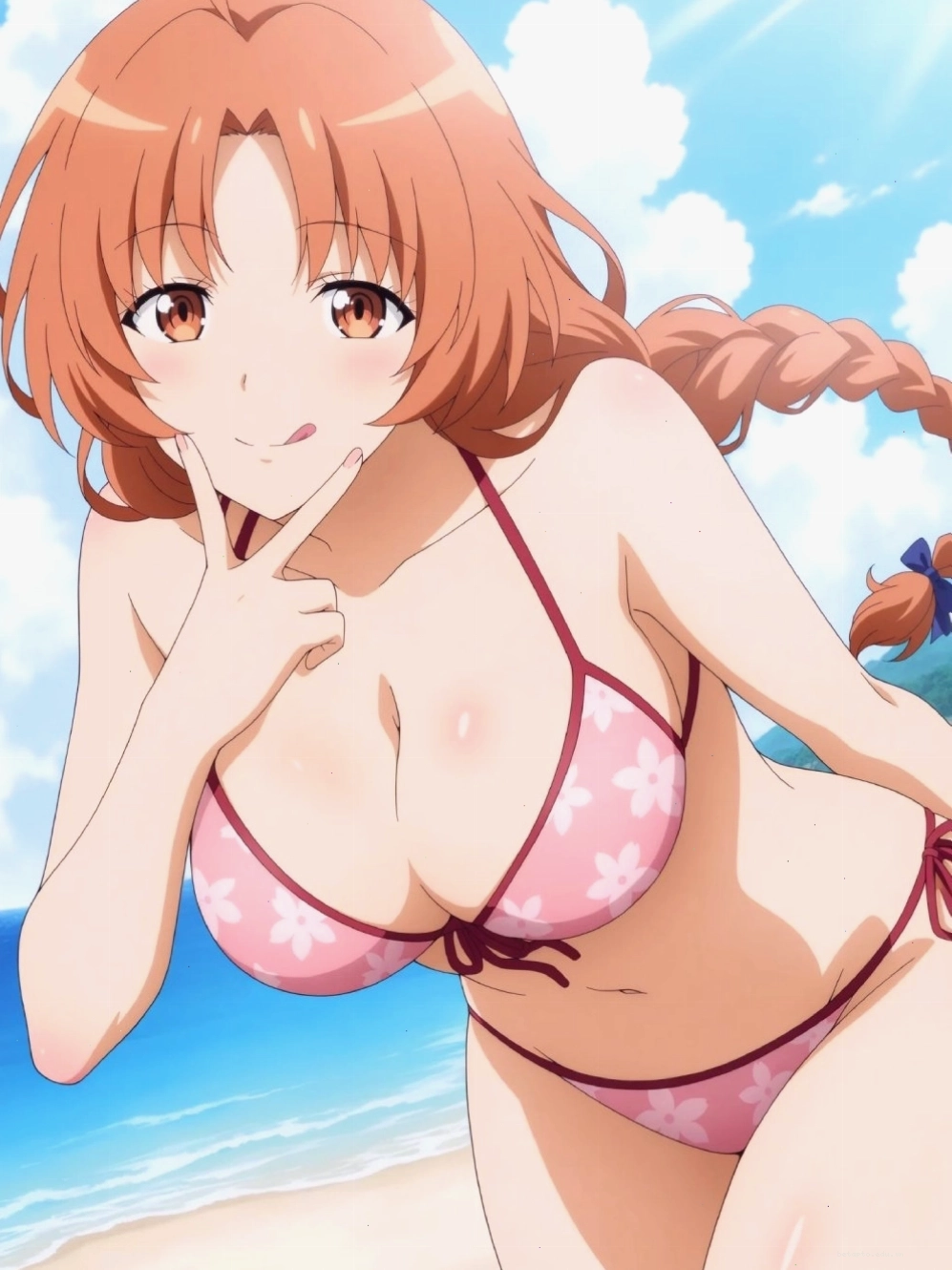 Vẻ đẹp anime ngực bự trong trang phục bikini nóng bỏng