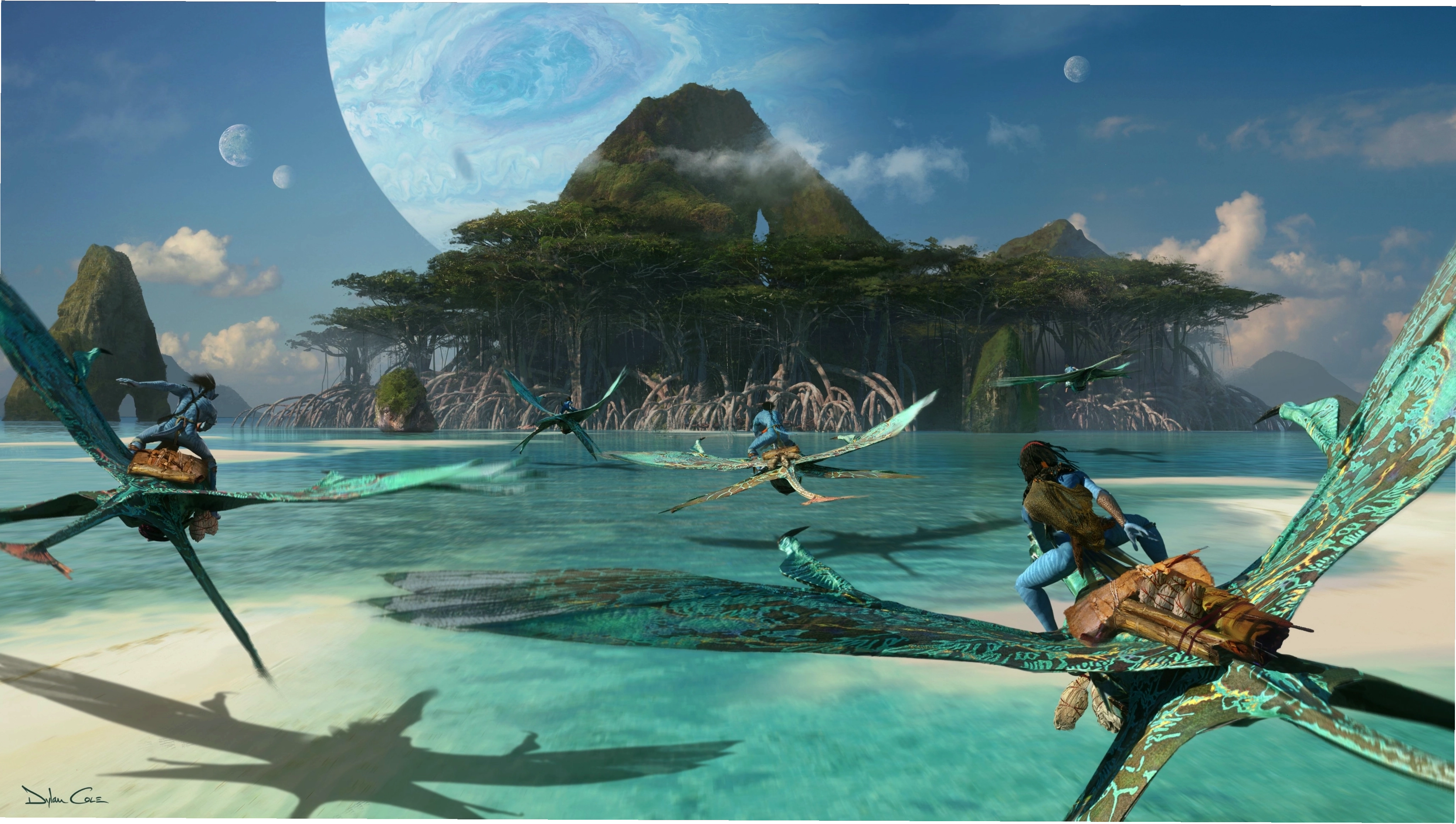 Wallpaper Avatar 2 4K với hình ảnh gia đình Jake Sully