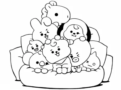 Bộ tranh tô màu cute ngộ nghĩnh giúp bé học vẽ sáng tạo