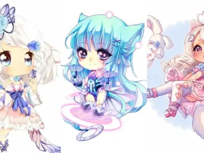 Hình ảnh nữ chibi cute phong cách anime cực kỳ xinh xắn