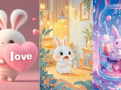 Ngắm nhìn loạt ảnh thỏ cute chibi siêu dễ thương cực chill