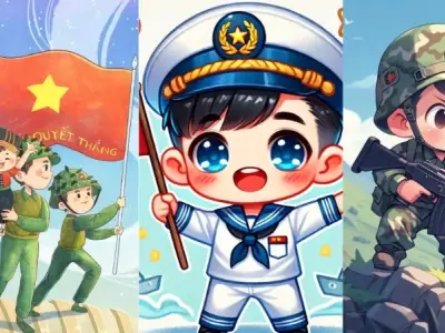 Những mẫu ảnh chú bộ đội chibi đẹp hút mắt người xem